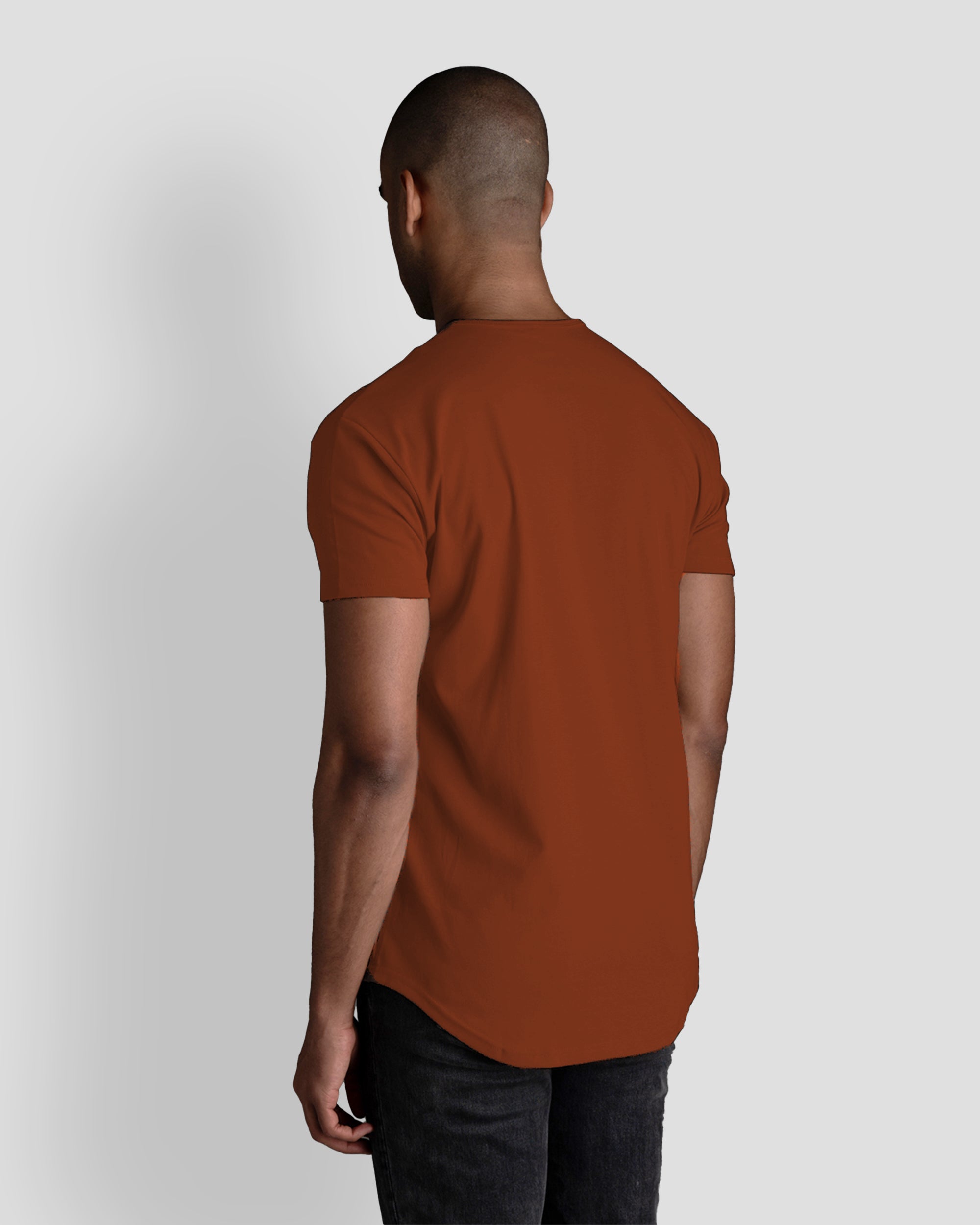 Origin Curved Henley T-Shirt: Canyon