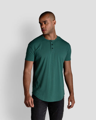 Origin Curved Henley T-Shirt: Cosmo
