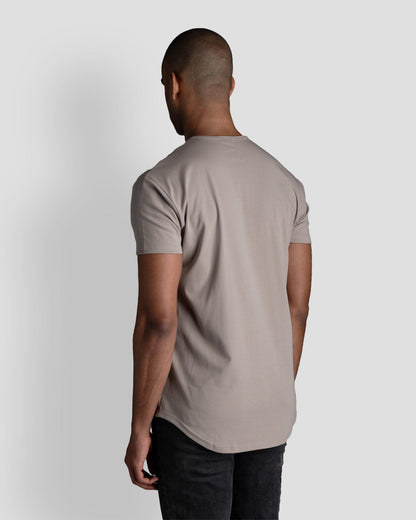 Origin Curved Henley T-Shirt: Dust