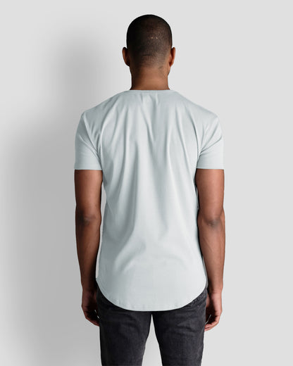 Origin Curved Henley T-Shirt: Ice