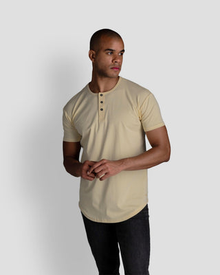 Origin Curved Henley T-Shirt: Sol