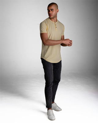 Origin Curved Henley T-Shirt: Sol
