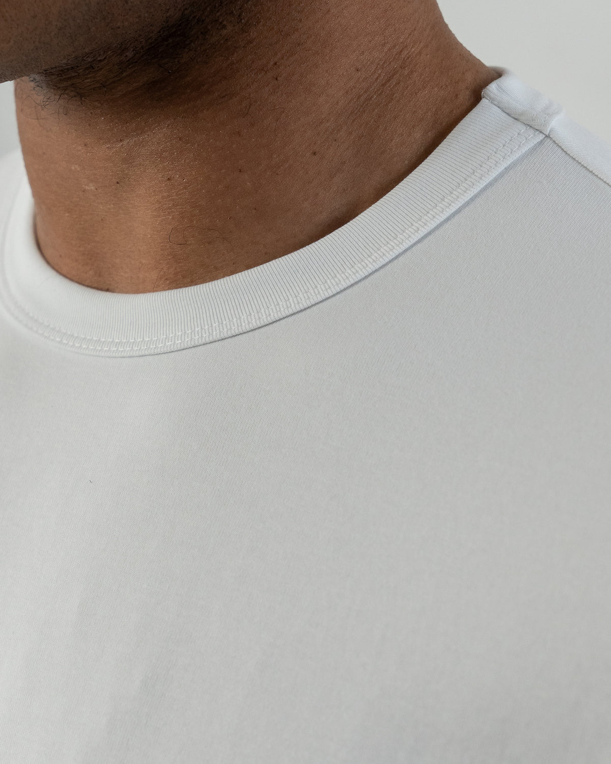 Odyssey Standard Crew fabric and construction detail, shown in White