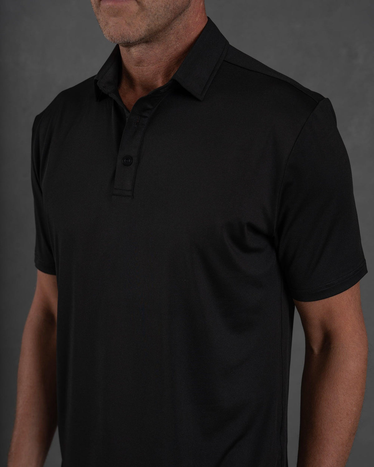 Legacy Polo fabric and construction detail, shown in Black