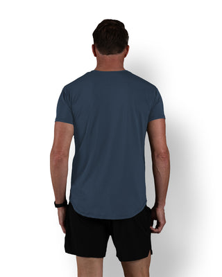 Zero-G Curved T-Shirt: Charcoal Navy