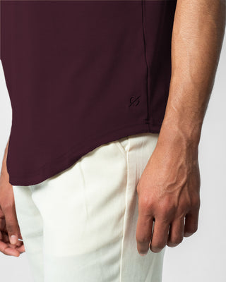 Origin Curved Crew T-Shirt: Plum