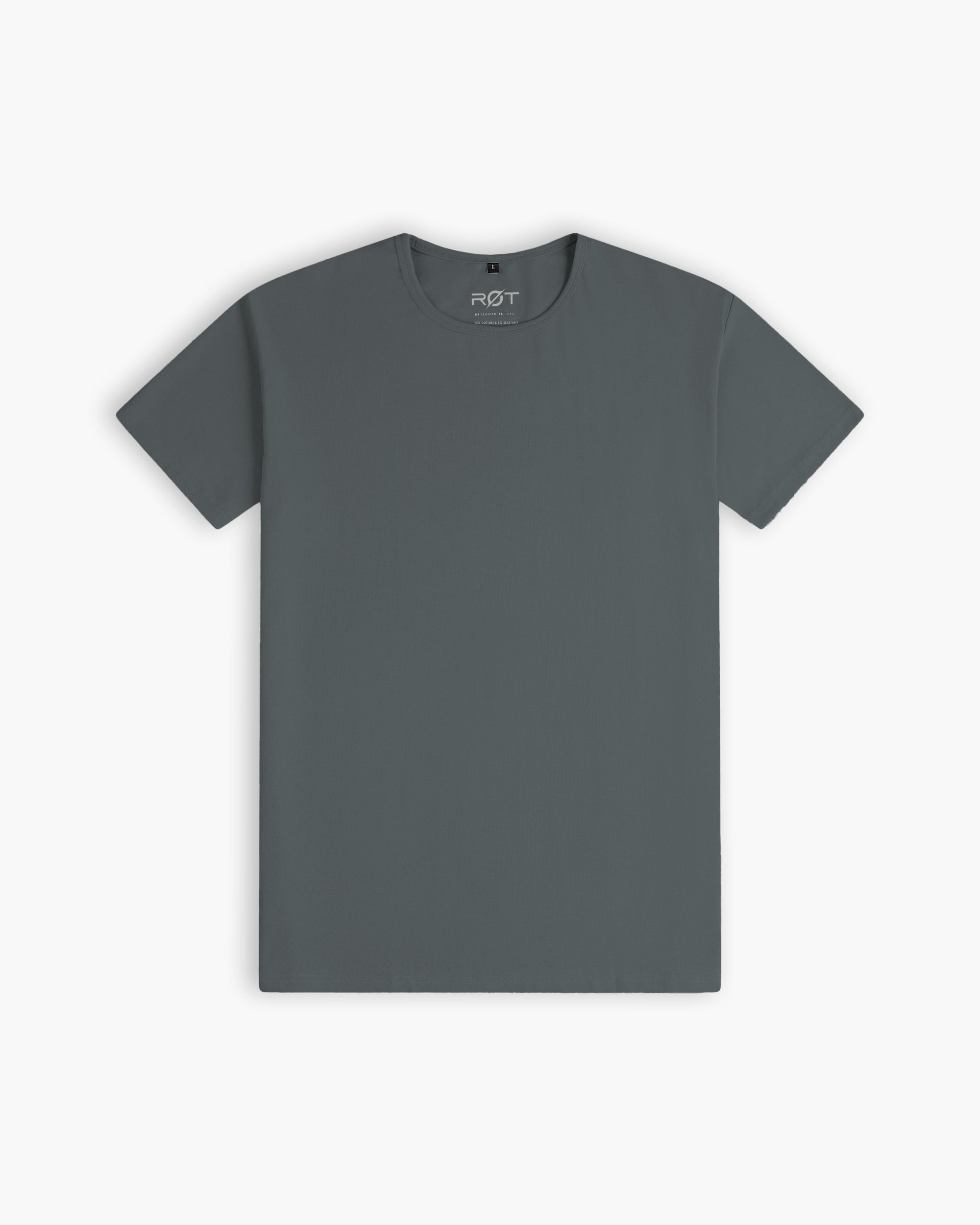Origin Curved Henley T-Shirt: Carbon – Rule Of Threads