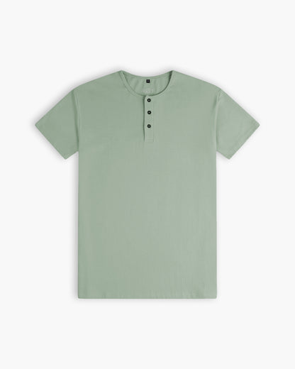 Origin Classic Henley T-Shirt: Eucalyptus