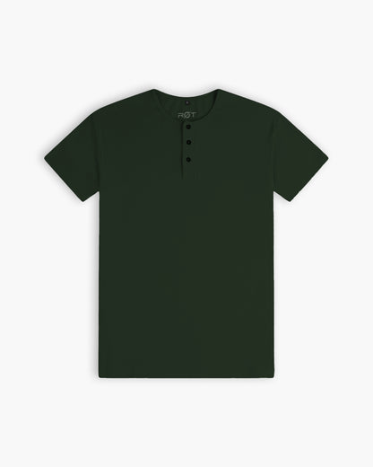 Origin Classic Henley T-Shirt: Forest