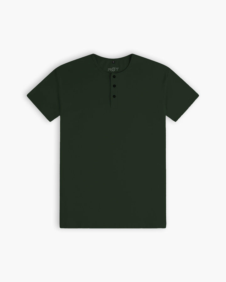 Origin Classic Henley T-Shirt: Forest