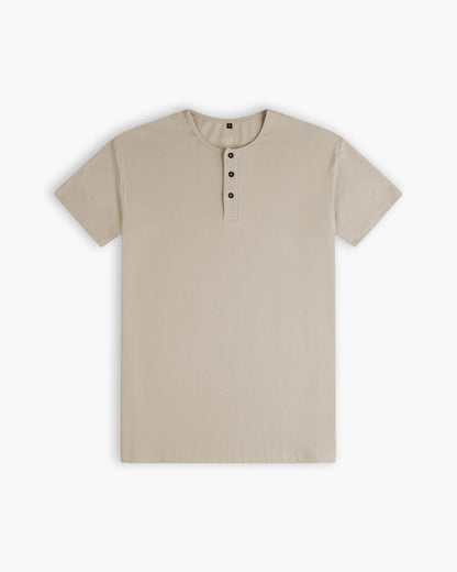 Origin Classic Henley T-Shirt: Stone