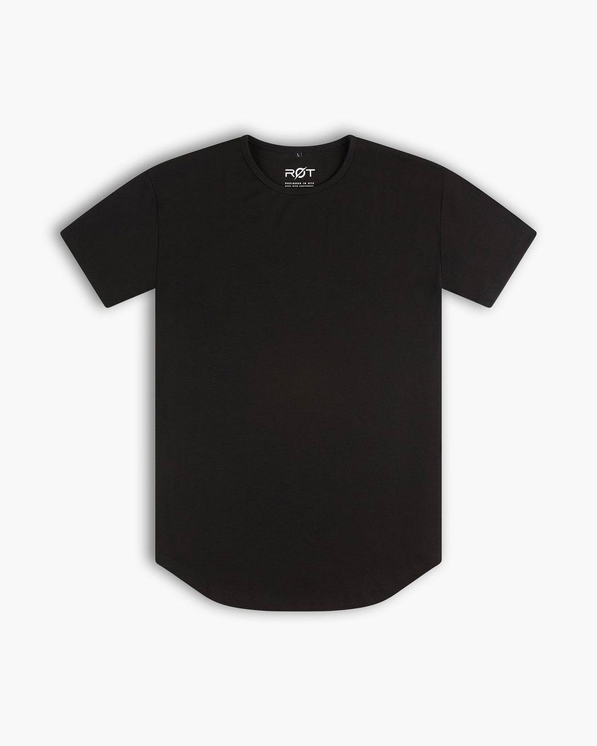 Origin Curved Crew T-Shirt: Black