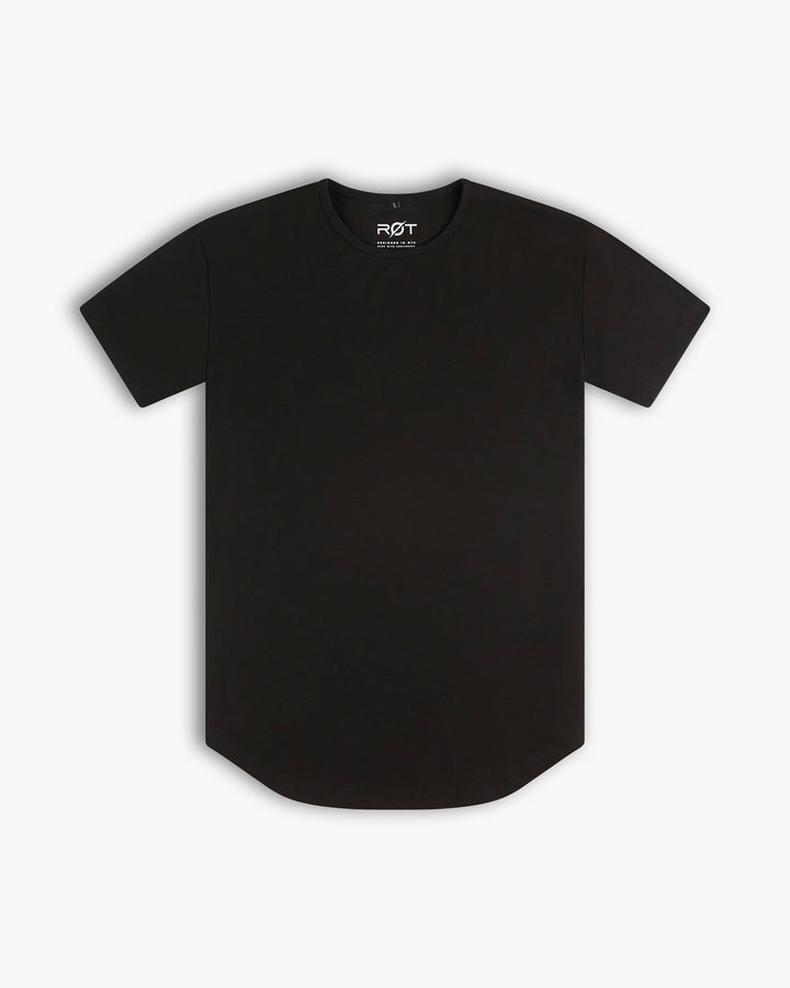 Origin Curved Crew T-Shirt: Black
