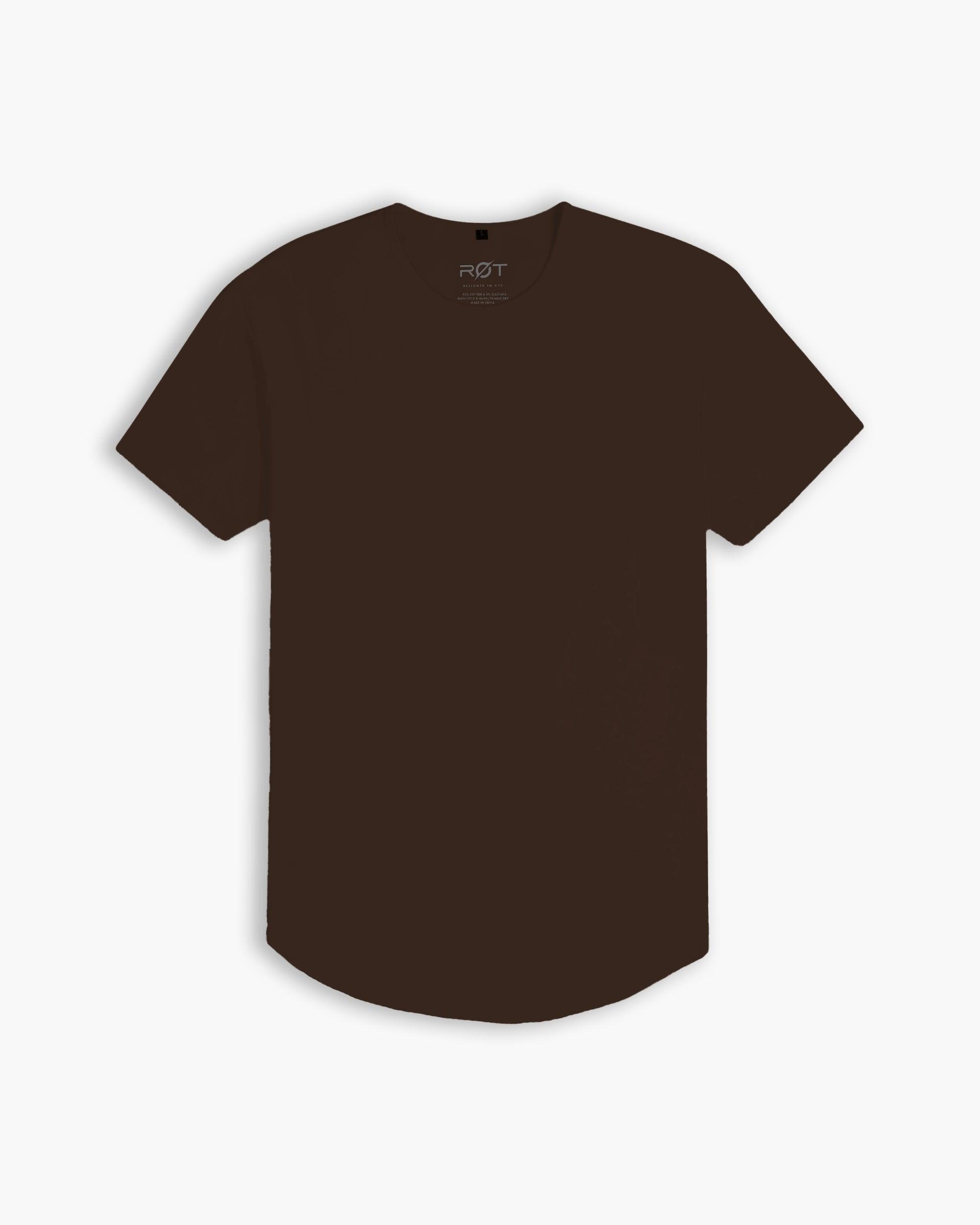 Origin Curved Crew T-Shirt: Espresso