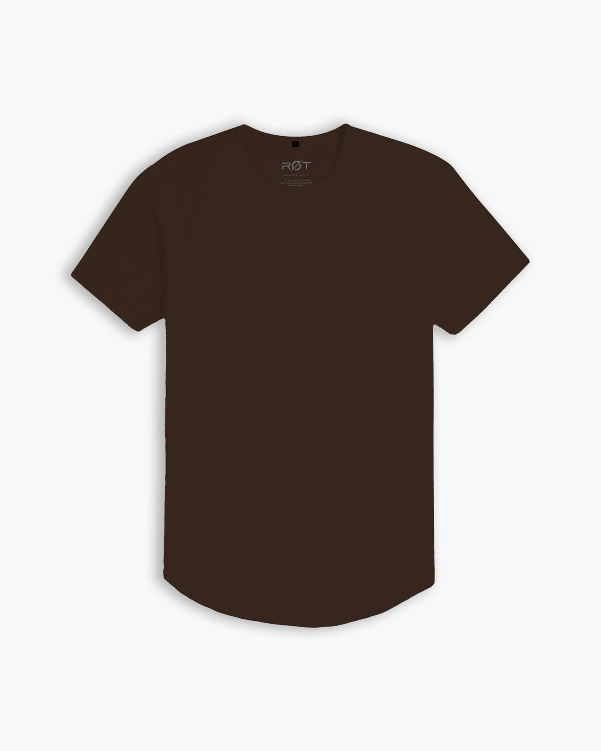 Origin Curved Crew T-Shirt: Espresso