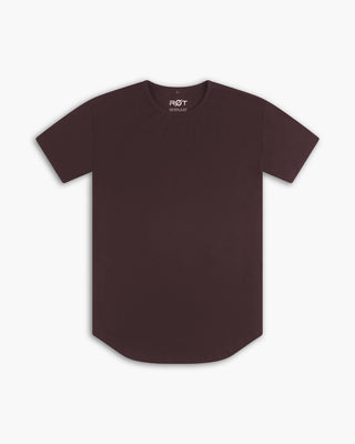 Origin Curved Crew T-Shirt: Mochavino