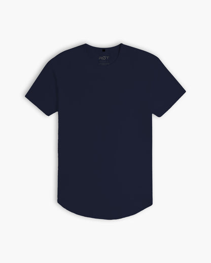 Origin Curved Crew T-Shirt: NY Blue