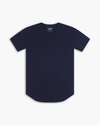 Origin Curved Crew T-Shirt: NY Blue