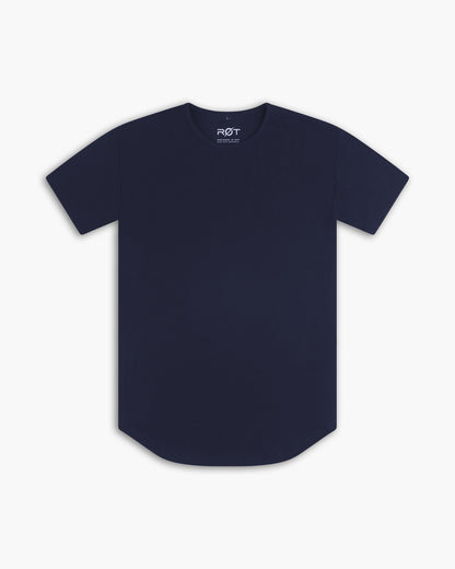 Origin Curved Crew T-Shirt: NY Blue