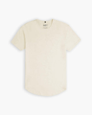 Origin Curved Crew T-Shirt: Off White