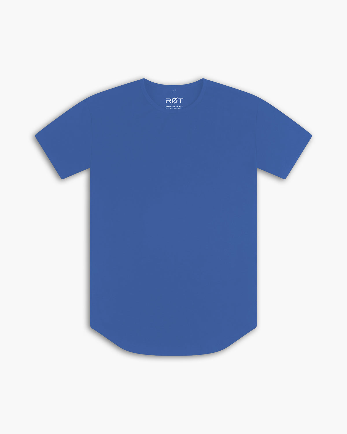 Origin Curved Crew T-Shirt: Retro Blue