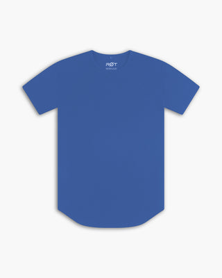 Origin Curved Crew T-Shirt: Retro Blue