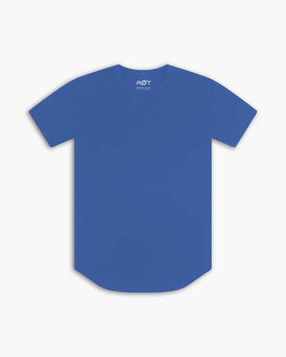Origin Curved Crew T-Shirt: Retro Blue