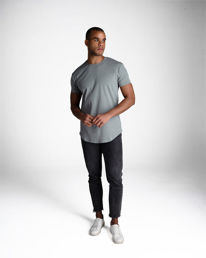 Origin Curved Crew T-Shirt: Space Gray