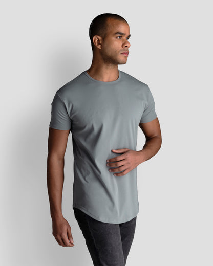 Origin Curved Crew T-Shirt: Space Gray