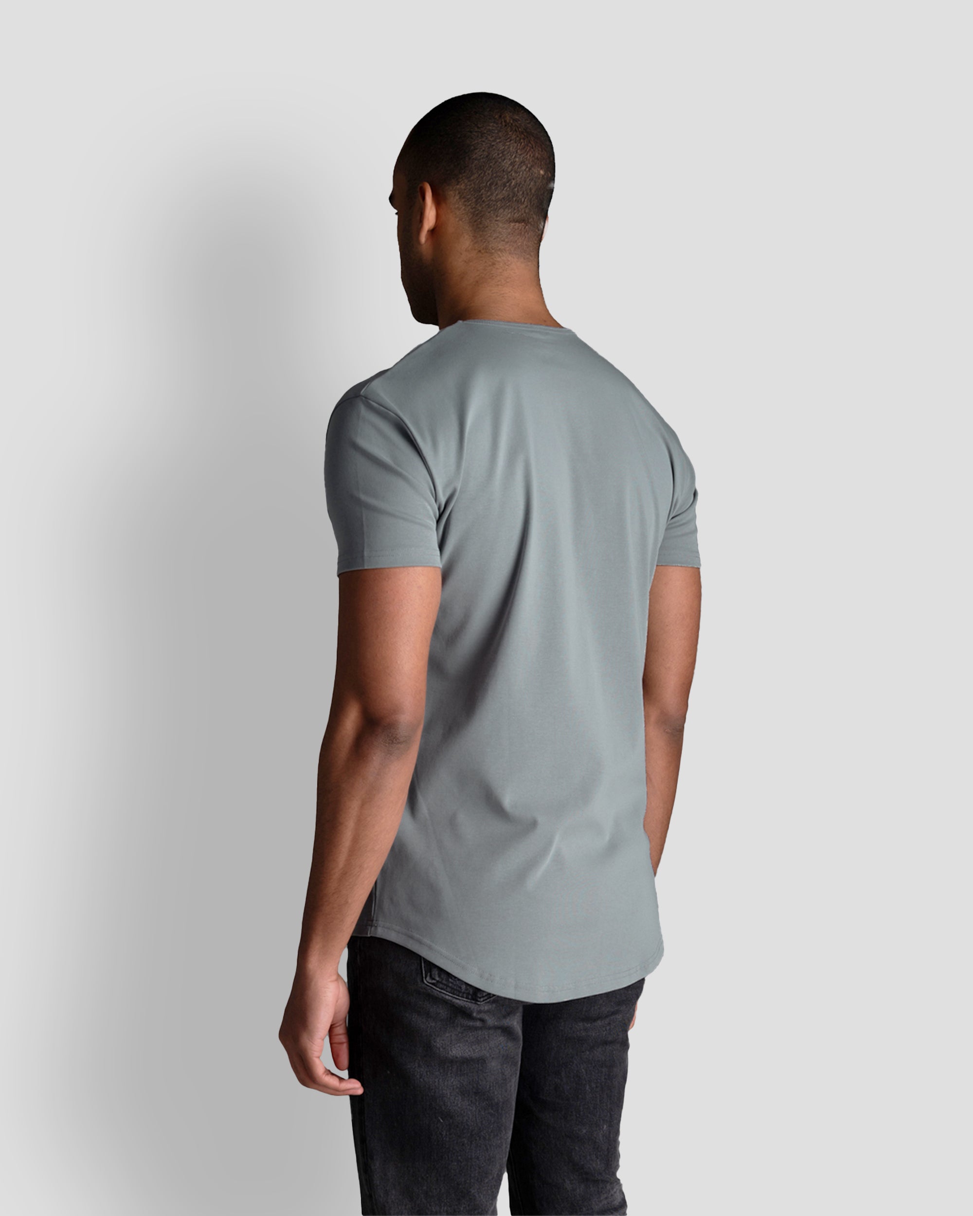 Origin Curved Crew T-Shirt: Space Gray