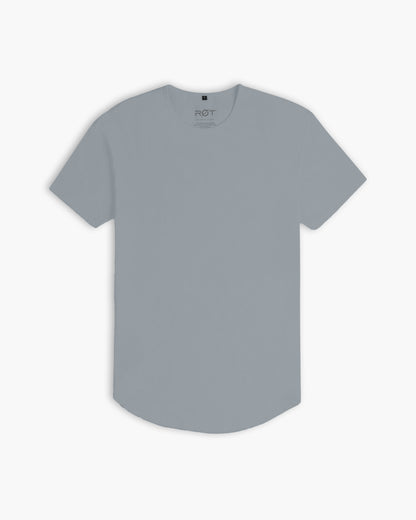 Origin Curved Crew T-Shirt: Space Gray