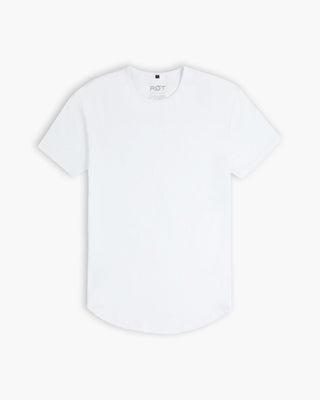 Origin Curved Crew T-Shirt: White
