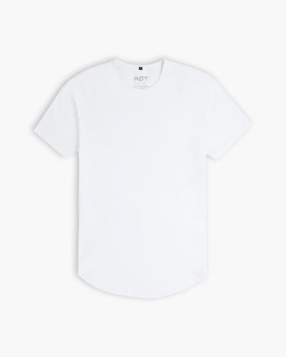 Origin Curved Crew T-Shirt: White