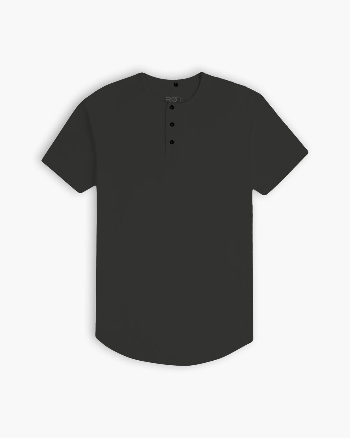 Origin Curved Henley T-Shirt: Dark Matter