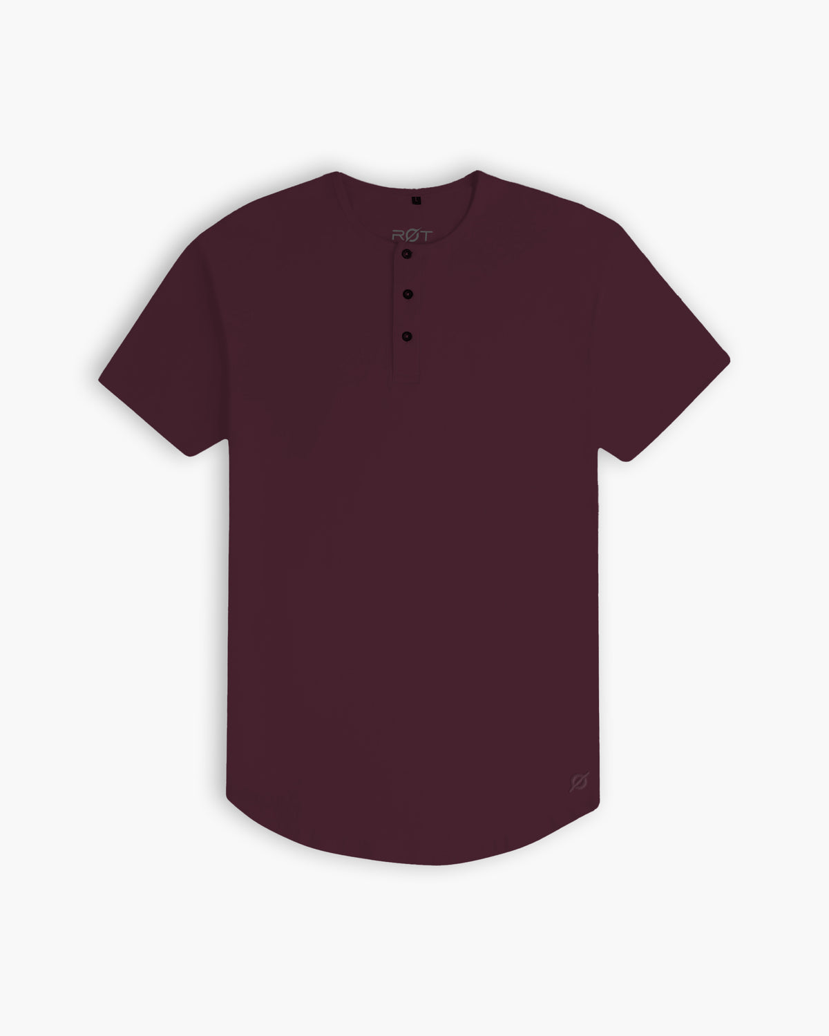 Origin Curved Crew T-Shirt: Plum