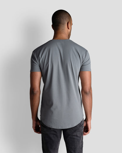 Origin Curved Henley T-Shirt: Space Gray