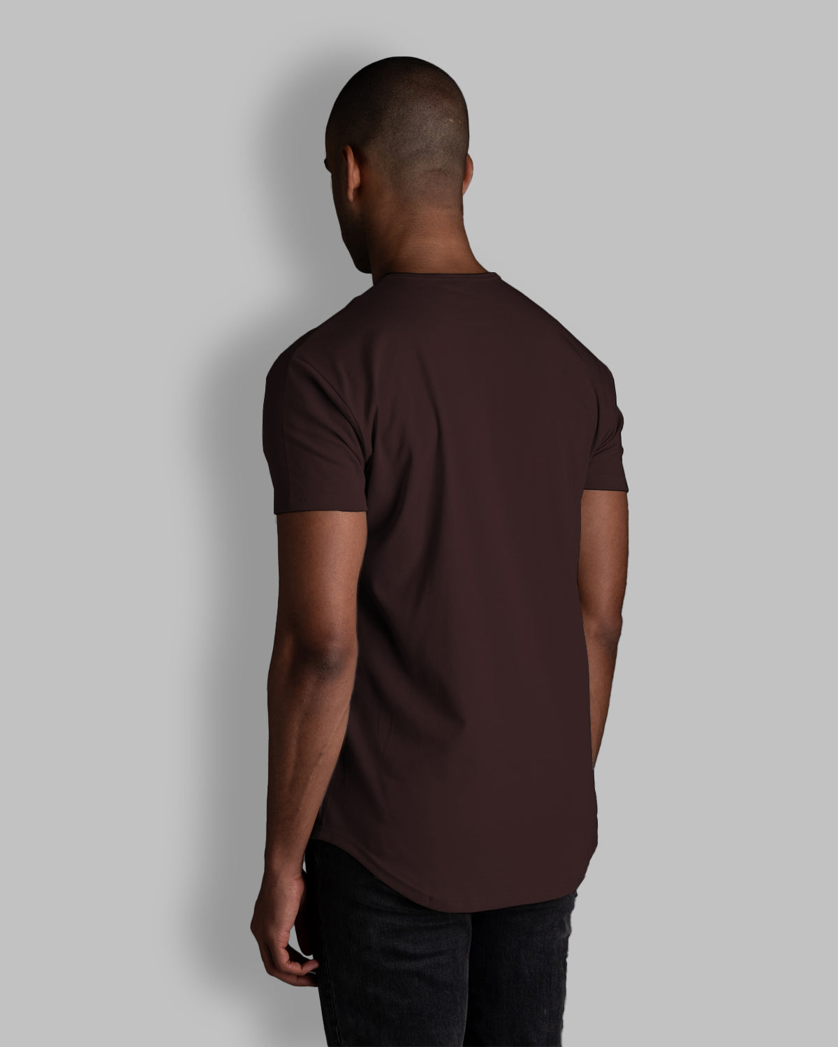 Origin Curved Henley T-Shirt: Mochavino