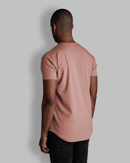 Origin Curved Henley T-Shirt: Apricot