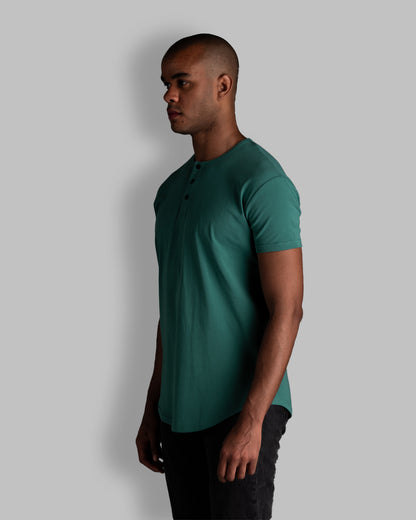 Origin Curved Henley T-Shirt: Cosmo