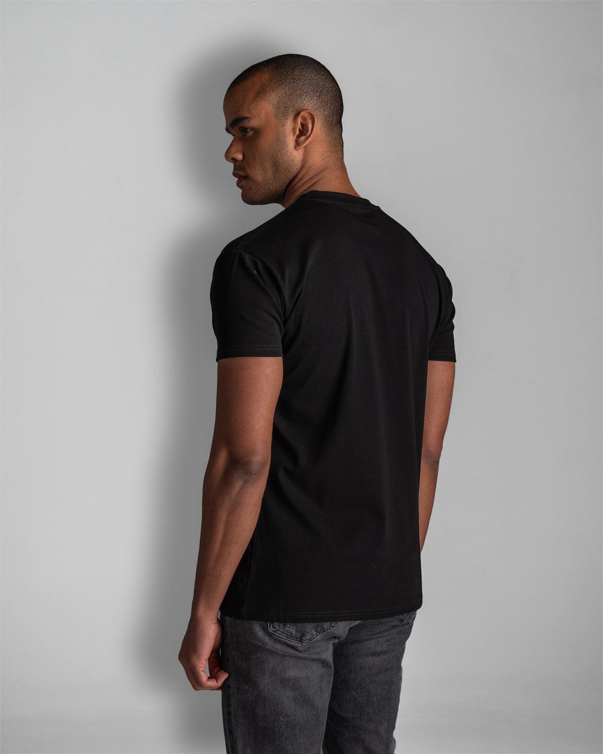 Apollo Classic Crew fit and silhouette detail, shown in Black