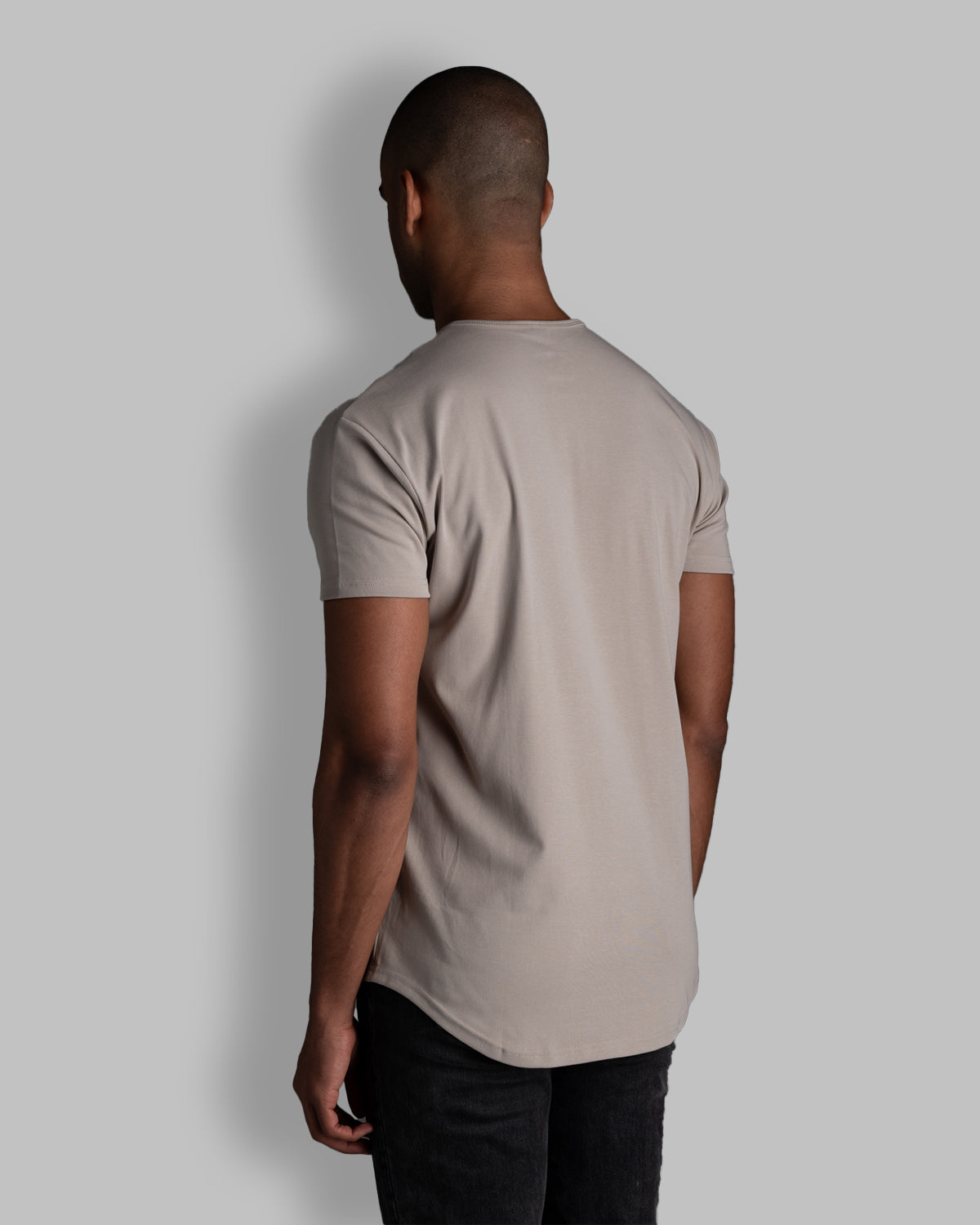 Origin Curved Henley T-Shirt: Dust