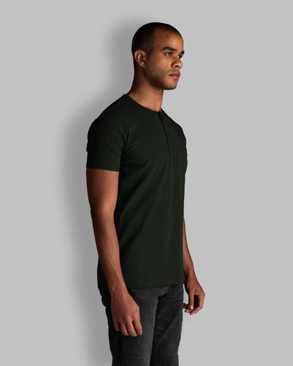 Origin Classic Henley T-Shirt: Forest