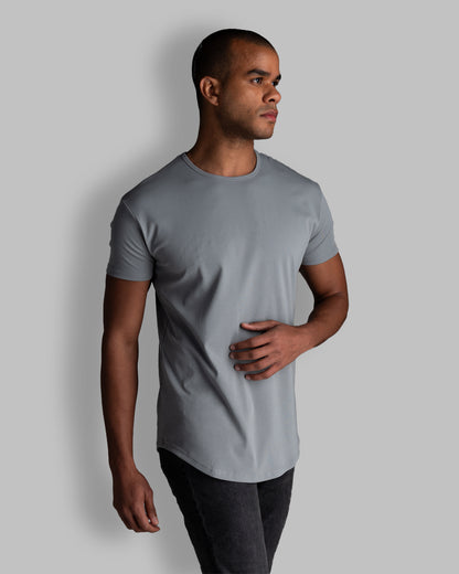 Origin Curved Crew T-Shirt: Space Gray