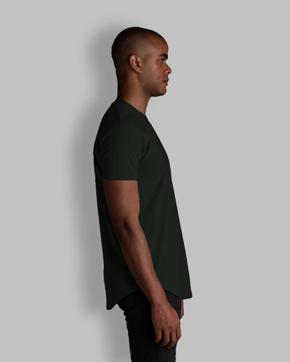 Origin Curved Crew T-Shirt: Forest