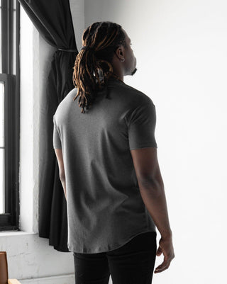 Origin Curved Crew T-Shirt: Granite - Rule Of Threads