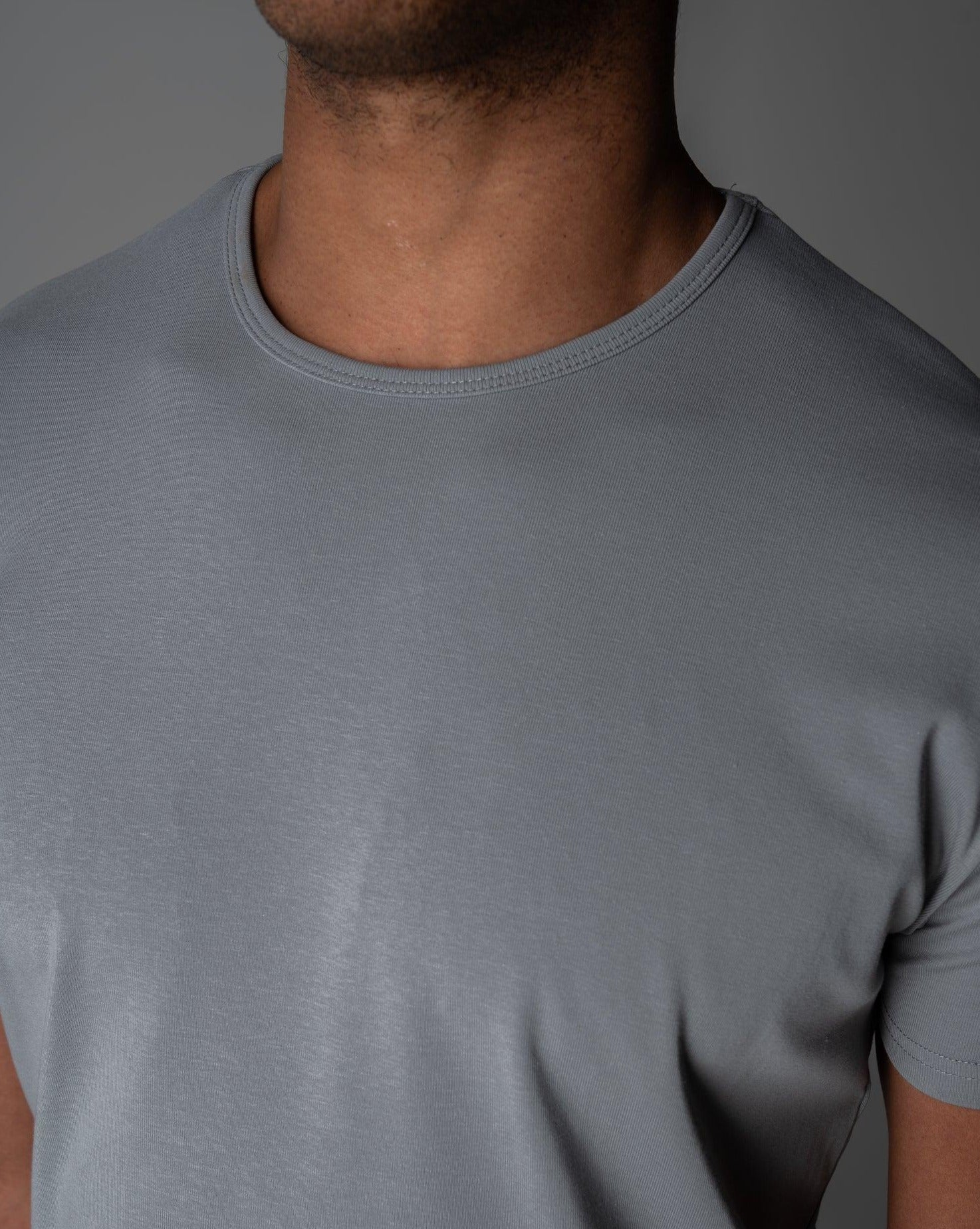 Origin Curved Crew T-Shirt: Space Gray - Rule Of Threads