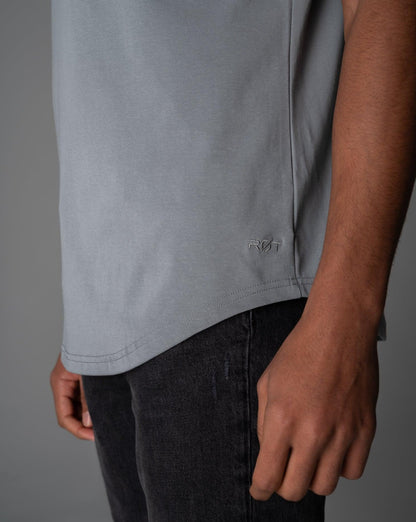 Origin Curved Crew T-Shirt: Space Gray - Rule Of Threads