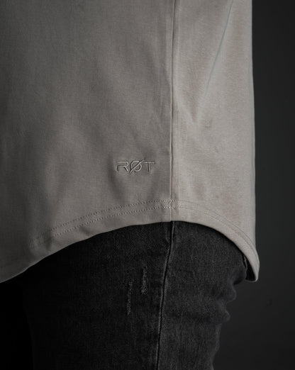 Origin Curved Henley T-Shirt: Dust - Rule Of Threads