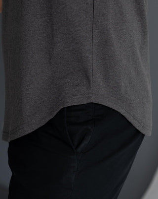 Origin Curved Crew T-Shirt: Granite - Rule Of Threads