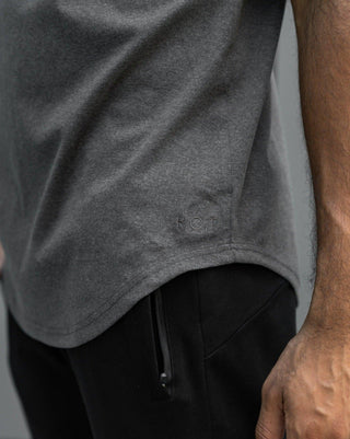 Origin Curved Henley T-Shirt: Granite - Rule Of Threads